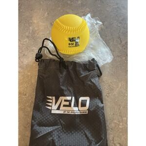 VELO 8oz Plyometric Softball Yellow Rubber Pitching Trainer With Pouch Bag